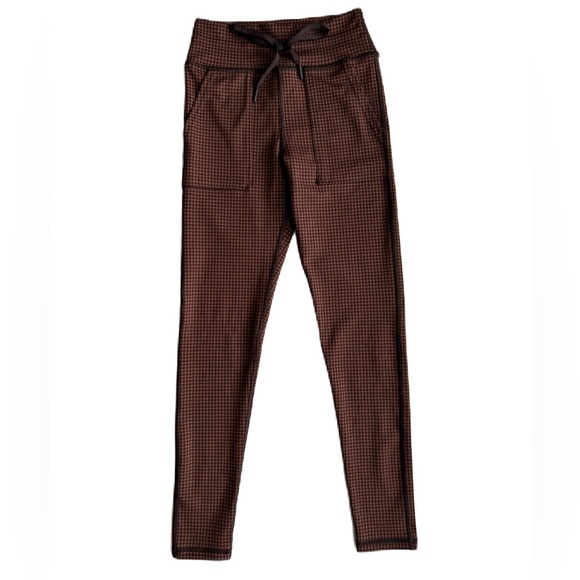 Offline by Aerie‎ Women’s Brown Mini Houndstooth Drawcord Leggings Small - Picture 1 of 11